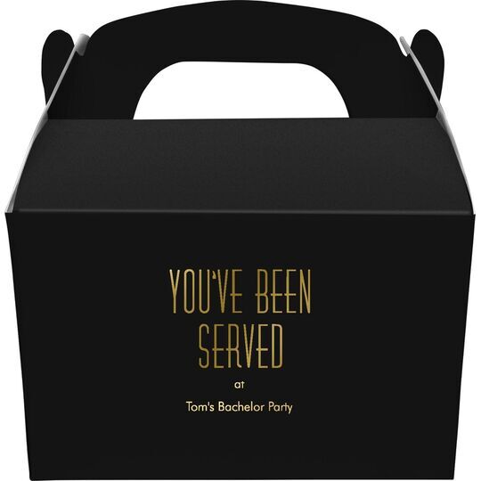 You've Been Served Gable Favor Boxes